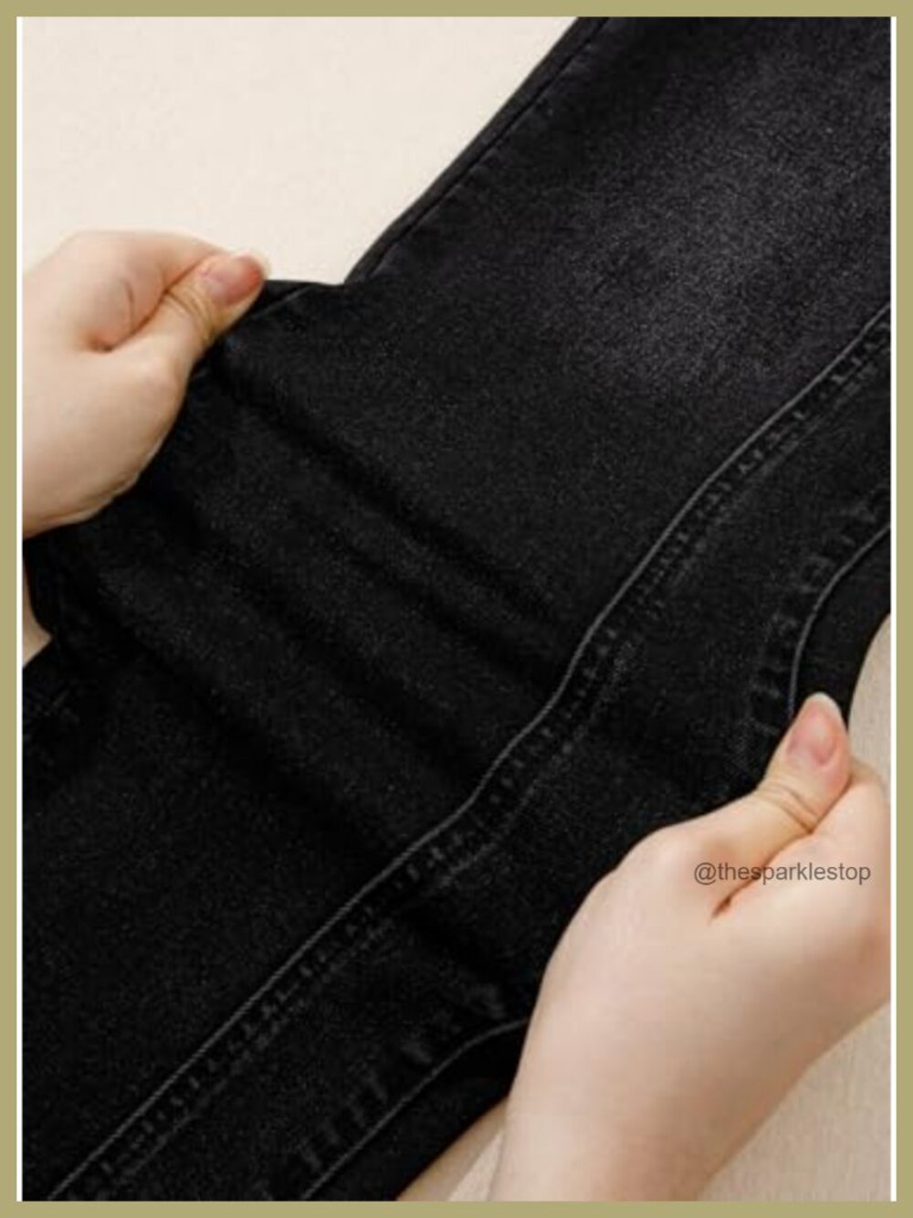 High Waisted Stretchy Trendy Paneling Straight Leg Relaxed Fit Ankle Denim Jeans - Picture 5 of 5